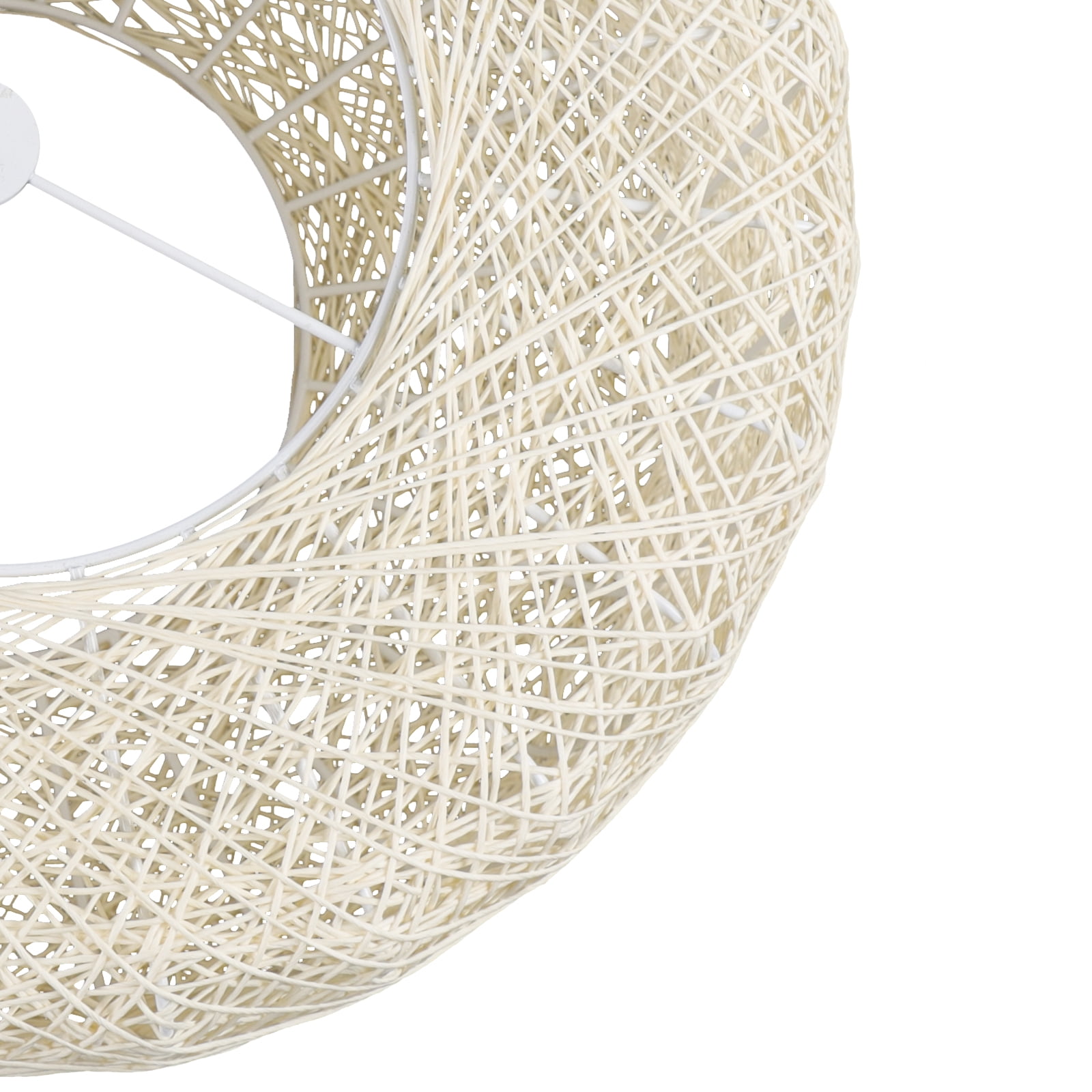 40cm/15.7" Wicker Rattan Shade Pendant Light Fixture Vintage Rustic Hanging Ceiling Lamp