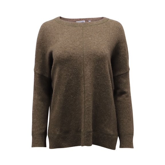 Pre-Owned Vince Ribbed Neck Sweater in Brown Wool