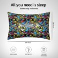 thumbnail image 2 of Silk Pillow Case for Hair And Skin Queen - Modern Graffiti Q Version Eyes Cooling Sleep Throw Pillow Covers Standard Size 20x30in, comfort Satin Pillowcase with Zipper for Women Men, 2 of 7