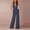 Dark Blue Boho Pants for Women, variant on Women's Solid Color Pants Comfy One Piece Bib Overalls Casual Loose Flowy Jumpsuits Wide Leg Beach Trousers with Pockets Summer Trousers Long Palazzo Pants Green XL