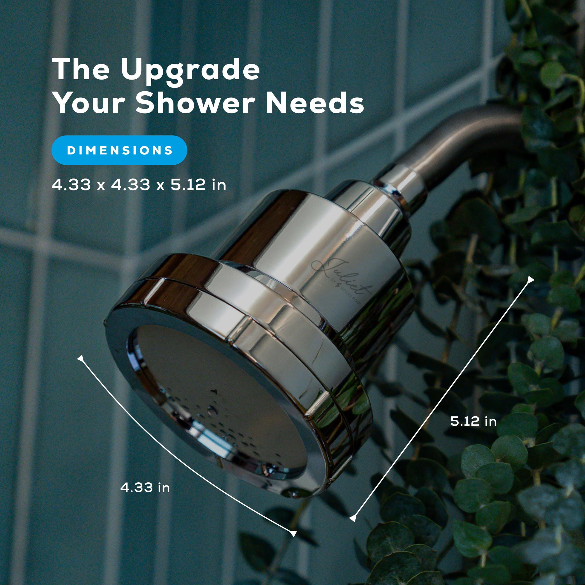 Juliet by SparkPod Filtered High Pressure Shower Head - Chrome