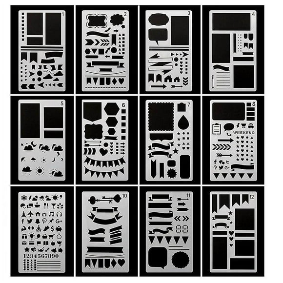 Plastic Planner Stencils Journal Notebook Diary Scrapbook Diy Drawing Template