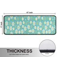 thumbnail image 5 of Kitchen Rugs Sets Of 2,Turquoise Daisy Flower Yellow Centers Pattern Anti Fatigue Kitchen Mat Rugs Non Slip Washable,Decorative Kitchen Floor Mats for Kitchen,Sink,Laundry,17"x47"+17"x47", 5 of 5