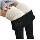 thumbnail image 1 of Gibobby Leggings Vinipiel Mujer Pantalones gruesos invierno con perforaciones, mallas cálidas, pantalones mujer terciopelo, pantalones ajustados (Negro, S), 1 of 5