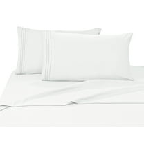 Elegant Comfort 4 Piece Bed Sheets Polyester Queen White Solid 1500 Thread Count Fabric