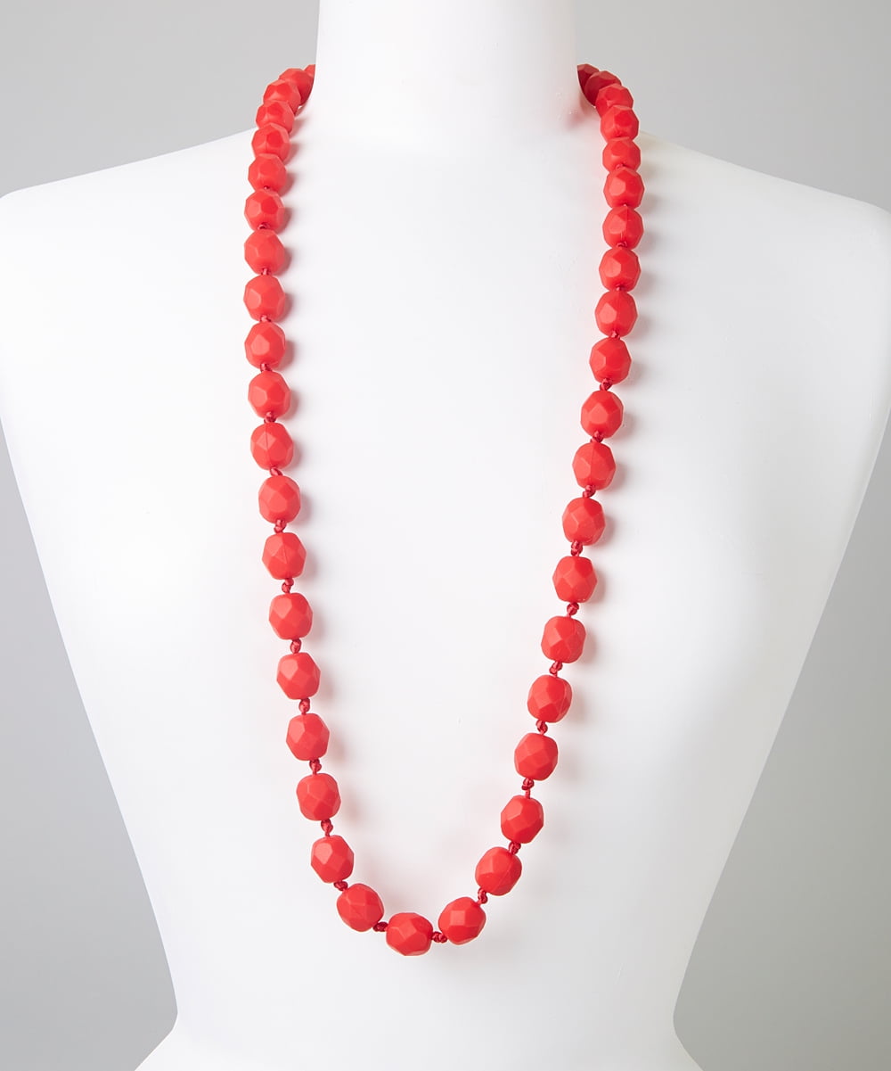 'Lyla' Teething Necklace Faceted Round Beads