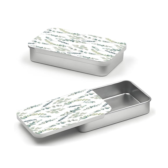 Estuche para hilo dental POTYHDC recargable para viaje con diseño de hojas