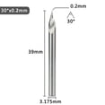 thumbnail image 1 of 3.175mm V Shape Tip End Milling Cutter 20-60 Degree Tip Carbide 3D Engraving Bit, 1 of 5