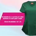 thumbnail image 7 of M&M SCRUBS Women's Ultra Soft Stretch Mock Wrap Scrub Top 8201 (Hunter Green, X-Small), 7 of 7
