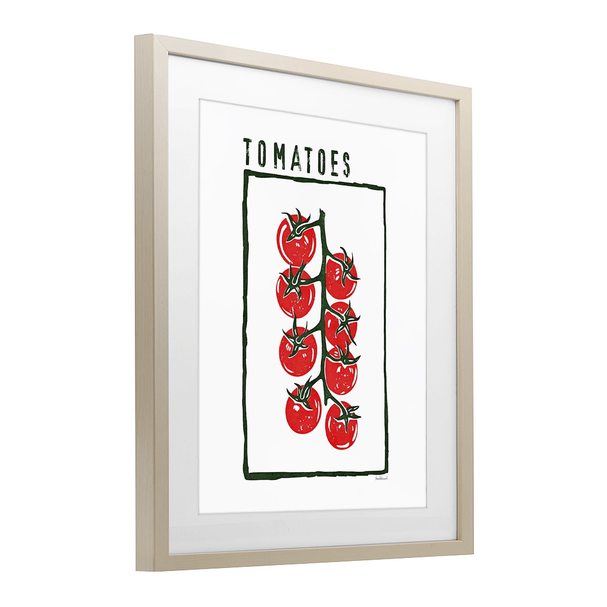 Stupell Industries Ripe Tomatoes Cluster Birch Framed Print Under Glass, design by Amanda Greenwood