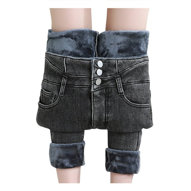 Gibobby Pantalones deportivos mujer invierno Pantalones sueltos de felpa Haren rectos y cálidos para mujer Pantalones de cintura alta gruesos para mujer(Gris 31)