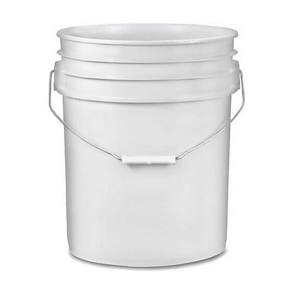 Plastic Pail Open Head 5 Gallon White 1/Each (HAZ1076)