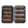 thumbnail image 1 of 40x pesca con mosca señuelos de pesca con mosca señuelos para trucha cebos artificiales con gancho para perca Panfish trucha tipo de Bluegill Verde, 1 of 9