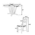 thumbnail image 2 of Harper & Bright Designs Rustic 5 Pieces Extendable Dining Table Set for 4, Wood Round Trestle Table and 4 Cross Back Dining Chairs for Kitchen, Natural, 2 of 19