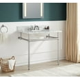 thumbnail image 3 of Swcorp CS-FGC004-BN 34.5 in. Verona Console Sink in Brushed Nickel with Carrara White Counter Top, 3 of 8