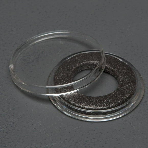 (25) Air-Tite Coin Holders Brand Black Ring Type Coin Capsules Protect Your Valuable Silver, Gold, Platinum, Challenge, and Medallion Coins with Our Crystal Clear Protective Holders (15mm Black Ring)