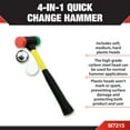 thumbnail image 2 of Performance Tool M7215 Soft/Medium/Hard Plastic Head Hammer with Carbon Steel Head and Fiberglass Handle for Surface Protection and Comfortable Use, 2 of 7