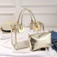 thumbnail image 4 of Bolso de gelatina coreano de verano para mujer, bolso de mensajero transparente de cristal para playa, bolso de hombro para mujer, 4 of 6