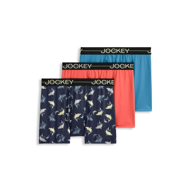 Jockey Boxeur-Brief Extensible en Microfibre pour Garçons - Lot de 3