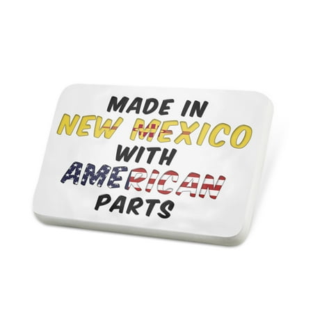 Porcelein Pin American Parts but Made in New Mexico Lapel Badge – NEONBLOND