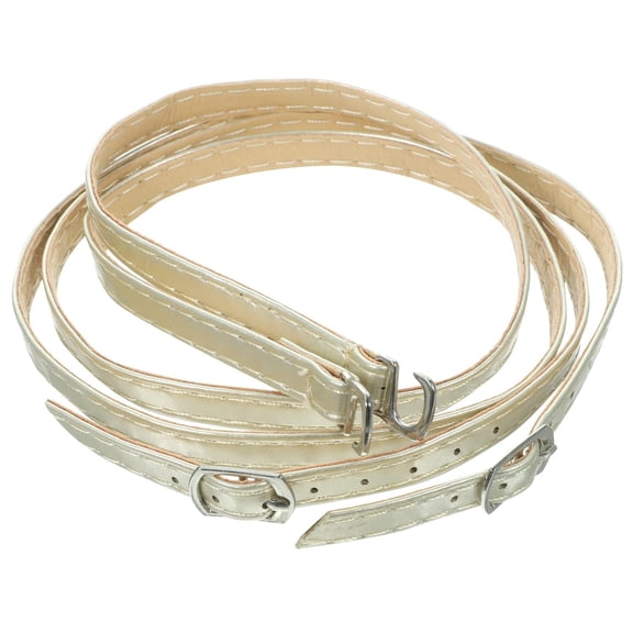 High Heel Shoe Straps Ankle Strap Extender Detachable PU Leather Anti-Loose Shoelace in Gold