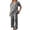 R14-Black, variant on RMGVDSD Womens Plaid Pajamas Sets Ruffle V Neck Long Sleeve Button Down Shirt and Pants Gingham Sleepwear Loungewar 2 Piece Outfits