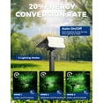 thumbnail image 5 of Solar Lights Outdoor Waterproof IP67, 60 LED 3 Lighting Modes Solar Spot Lights Outdoor for Yard Garden Pathway Landscape, Auto On/Off, Function 2 in 1(Cool White, 4 Pack), 5 of 7