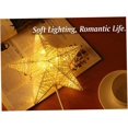 thumbnail image 4 of Lámpara de mesa, lámpara de escritorio con luz en forma de estrella, lámpara decorativa LED, marco de hierro enrollado, base de plástico (1 unidad, blanco), 4 of 5