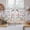 White, variant on Easter Kitchen Curtain for Berdoom Living Room Cafe 45 Inch Length, Spring Rabbit Feet Eggs Botanical Blooms Flowers Tiers Curtains Light Filtering Drapes Window Treatment 2 Panels 52"Wx45"L