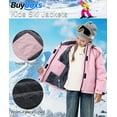 thumbnail image 7 of Lavenicole Kids Girls Winter Ski Jacket Fleece Lined Windproof Waterproof Jackets Removable Hood, 7 of 7