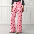 thumbnail image 5 of Bexdxz Women's Casual Wide Leg Jeans with Large Polka Dot Print Pink XL, 5 of 6