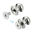 thumbnail image 4 of 9mm Ball Head Stud Rivets Screw Back, 50Pack Round Head Button Nipple Rivet, Silver Tone, 4 of 6