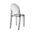 thumbnail image 3 of Heavenly Collection Smoke Plastic Armless Chair, 3 of 8