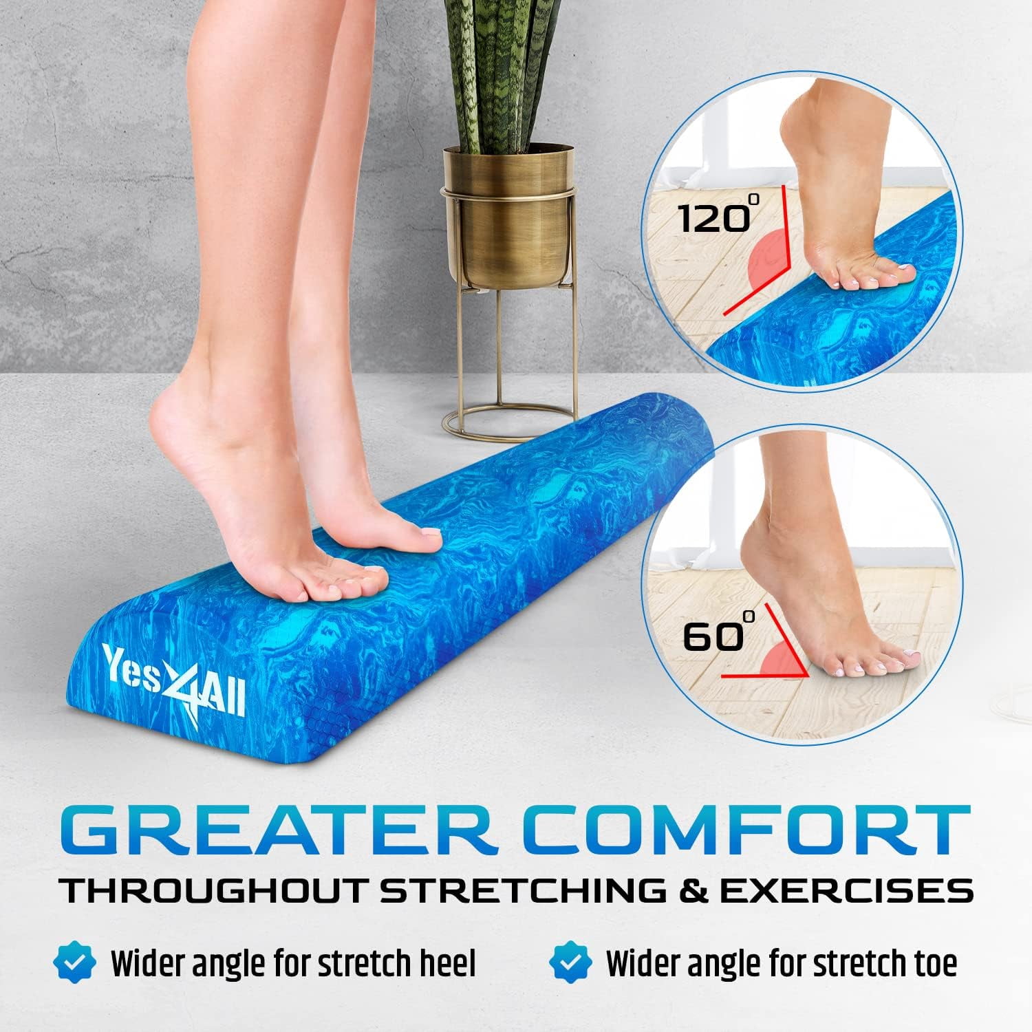 Yes4All Half Roller EVA - Blue - 36 inch
