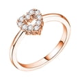 thumbnail image 2 of Anillos para mujer, regalos para mujer, exquisito anillo de cobre con forma de corazón de melocotón hueco, anillo de propuesta, accesorio de joyería, regalo, anillo de cobre, 2 of 2
