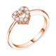 thumbnail image 2 of Anillos para mujer, regalos para mujer, exquisito anillo de cobre con forma de corazón de melocotón hueco, anillo de propuesta, accesorio de joyería, regalo, anillo de cobre, 2 of 2