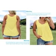 thumbnail image 4 of Langwyqu Sleeveless Solid Color Plus Size Women Button Tank Tops, 4 of 5
