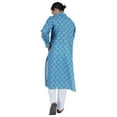 thumbnail image 4 of Atasi Mandarin Collar Kurta For Menâ€™s Printed Cotton Long Sleeves Ethnic Wear, 4 of 7