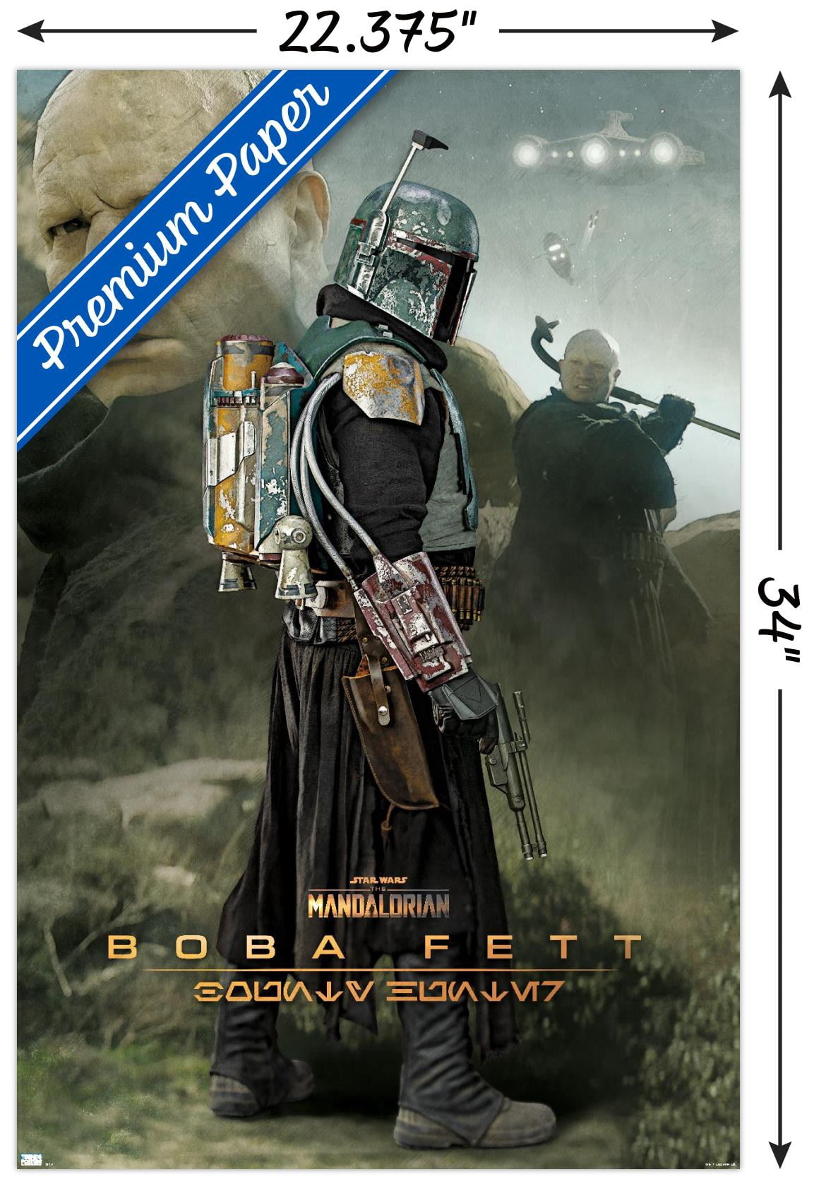 Star Wars: The Mandalorian Season 2 - Boba Fett Wall Poster, 22.375" x 34"