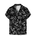 thumbnail image 2 of LYXSSBYX Mens Shirts Short Sleeve Clearance under 5.00 Men's Casual Shirt Short Sleeve Vintage Bowling Shirt Cuba Beach Summer Shirts Button Up Shirt, 2 of 4