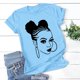 thumbnail image 3 of Tops de Manga Corta de las Mujeres, Cuello Redondo Impreso, Camiseta de Manga Corta para las Mujeres, 3 of 3