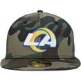 thumbnail image 2 of Men's New Era Camo Los Angeles Rams Woodland 59FIFTY Fitted Hat, 2 of 6