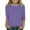 Purple, variant on Shirts for Girls 14-16 Crewneck Shirt for Girls 3/4 Sleeve Tshirts Girls Stripe Blouse Girls Blouses Size 6-7