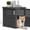 Black-2, variant on Yardgrace Decorative Dog Crate Furniture for Small/Medium Dogs, Indoor Pet Kennel End Table with Lockable Door, Light Taupe, 29.7”L x 21.3”W x 25.3”H