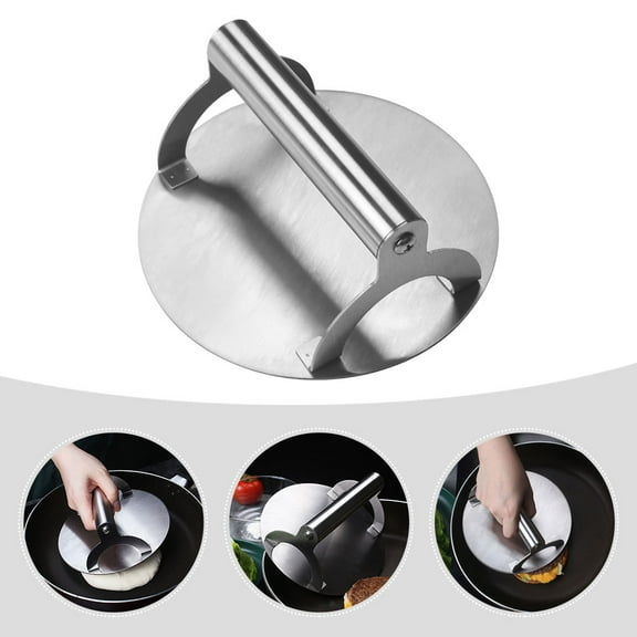 CIMAXIC Smasher Burger Press 430 Stainless Steel Silver 1Pcs Friends Who Like Cooking