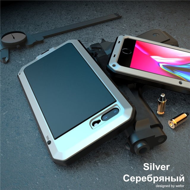 Funda de teléfono de aluminio y Metal con armadura a prueba de golpes para iPhone 14 13 12 11 Pro XS MAX XR X 7 8 6 6S Plus SE, funda protectora completa para parachoques Tan Jianjun unisex