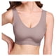 thumbnail image 3 of Gibobby Brasier para mujer Silk Ice Latex 2PC Back Sleep Chaleco de mujer Ropa interior Sujetador deportivo sin rieles Íntimos(C,XXL), 3 of 4