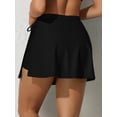 thumbnail image 6 of Charmo Womens Swim Skirt Built in Shorts Drawstring Swimsuit Bottom with Side Pocket, 6 of 8