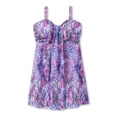 thumbnail image 2 of Swim 365 Women's Plus Size Two-Piece Flyaway Swim Dress, 2 of 6