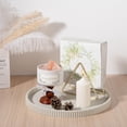 thumbnail image 6 of Silicone Bathroom Tray Round Kitchen Counter Organizer Decorative Vanity Accessories Coffee Table Decor for Perfume, Candle, Soap Dish, 12 Inch, Beige, 6 of 11
